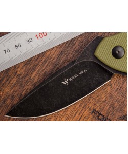 Нож складной Steel Will F16M-33 Plague Doctor (черное лезвие, зеленая рук.)