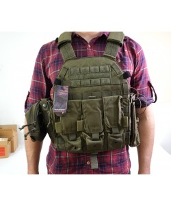 Разгрузочный жилет EmersonGear LBT6094A style Plate Carrier с 3 подсумками (Ranger Green)