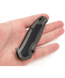 Нож полуавтоматический Kershaw Fringe K8310, 7,6 см, рукоять сталь/карбон