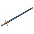 Средневековый меч (Франция, XIV век) металл.  рукоять, пластик. ножны, синие с золотом (DE-5201) - фото № 1