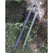 Средневековый меч (Франция, XIV век) металл.  рукоять, пластик. ножны, синие с золотом (DE-5201) - фото № 3