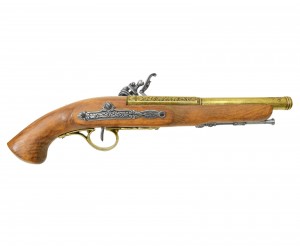 Макет пистолет кремневый леворукий, латунь (Франция, XVIII век) DE-1127-L