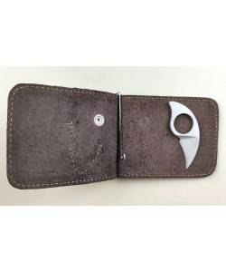Зажим для купюр с ножом Shokuroff EDC «Коготь» (коричневый)