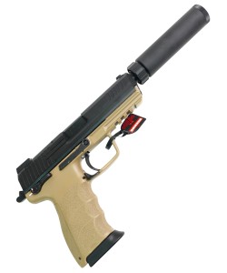 Страйкбольный пистолет Tokyo Marui HK45 Tactical GBB Black/Tan