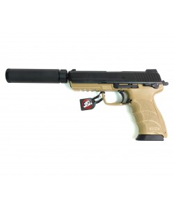 Страйкбольный пистолет Tokyo Marui HK45 Tactical GBB Black/Tan