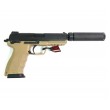 Страйкбольный пистолет Tokyo Marui HK45 Tactical GBB Black/Tan - фото № 11