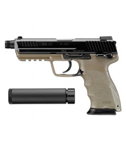 Страйкбольный пистолет Tokyo Marui HK45 Tactical GBB Black/Tan