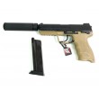 Страйкбольный пистолет Tokyo Marui HK45 Tactical GBB Black/Tan - фото № 5