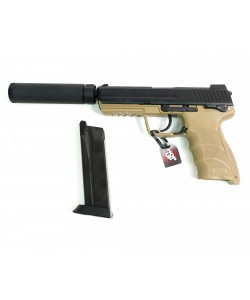 Страйкбольный пистолет Tokyo Marui HK45 Tactical GBB Black/Tan