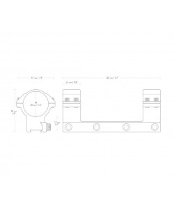 Кронштейн Hawke 30 мм, на «ласточкин хвост», средние (22111)
