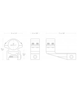Кольца Hawke 26 мм, на Weaver с экстра выносом, высокие (22125)