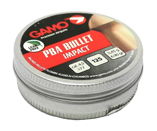 Пули для пневматики Gamo PBA Bullet 4,5 мм (125 штук)