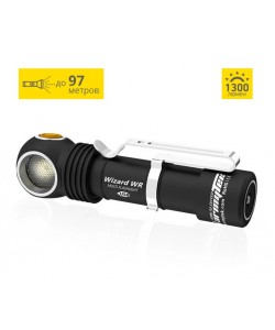 Фонарь налобный Armytek Wizard WR Magnet USB+18650 (красный-белый, 1300 лм)