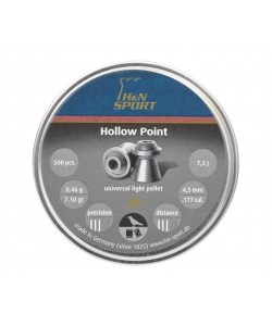 Пули для пневматики H&N Hollow Point 4,5 мм, 0,46 г (500 штук)