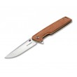 Нож складной Boker Magnum Straight Brother Wood 10 см, сталь 440A, рукоять дерево - фото № 1