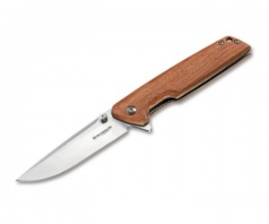 Нож складной Boker Magnum Straight Brother Wood 10 см, сталь 440A, рукоять дерево