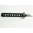 Самурайский меч Катана (черные ножны, гарда «серебр. солнце») - фото № 3