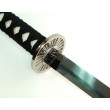 Самурайский меч Катана (черные ножны, гарда «серебр. солнце») - фото № 4