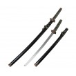 Самурайские мечи Катана и Вакидзаси (2 шт., черные ножны, медная цуба) - фото № 15