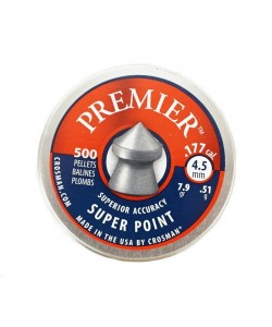 Пули для пневматики Crosman Premier Super Point 4,5 мм, 0,51 г (500 штук)