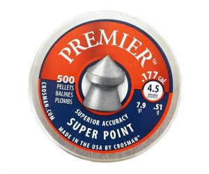 Пули Crosman Premier Super Point 4,5 мм, 0,51 г (500 штук)
