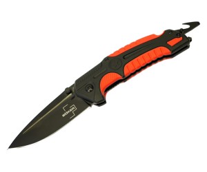 Нож складной Boker Plus Savior 1 8,4 см, сталь 12C27, рукоять FRN Black/Red