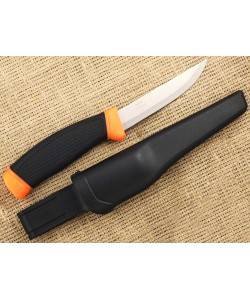 Нож рыбацкий «Ножемир» Нерпа F-209O (оранж. резин. рукоять)