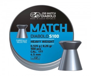 Пули JSB Blue Match Diabolo S100 4,5 мм, 0,535 г (500 штук)