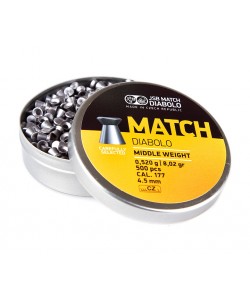 Пули JSB Yellow Match Diabolo Middle 4,5 мм, 0,52 г (500 штук)