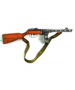Макет пистолет-пулемет Шпагина ППШ-41, с ремнем, состаренный (СССР, 1941 г.) DE-9301-OLD
