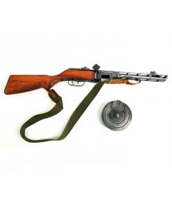 Макет пистолет-пулемет Шпагина ППШ-41, с ремнем, состаренный (СССР, 1941 г.) DE-9301-OLD