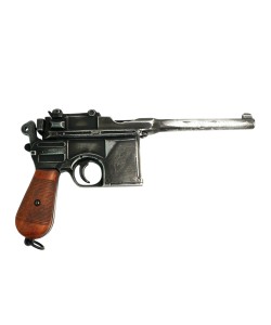 Макет пистолет Mauser C96, дерев. рукоять, состаренный (Германия, 1896 г.) DE-M-1024-OLD