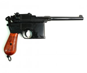 Макет пистолет Mauser C96, лакиров. накладки на рукоять (Германия, 1896 г.) DE-1024-Q