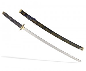 Самурайский меч Катана (сине-желтые ножны) D-50016-KA