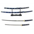 Самурайские мечи Катана и Вакидзаси (2 шт., сине-желтые ножны) - фото № 4