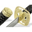 Самурайский меч Катана (черные ножны, золотая цуба) - фото № 5