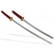 Самурайские мечи Катана и Вакидзаси (2 шт., ножны алый мрамор) - фото № 2