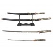 Самурайские мечи Катана и Вакидзаси (2 шт., черные ножны, бронзовая цуба) - фото № 5