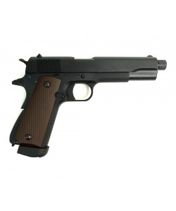 Страйкбольный пистолет KJW KP-07 Colt M1911 M.E.U. CO₂ Black, удлин. ствол
