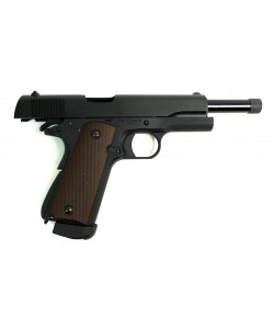 Страйкбольный пистолет KJW KP-07 Colt M1911 M.E.U. CO₂ Black, удлин. ствол