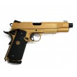 Страйкбольный пистолет KJW KP-07 Colt M1911 M.E.U. TBC CO₂ Tan, удлин. ствол - фото № 2
