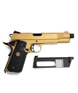 Страйкбольный пистолет KJW KP-07 Colt M1911 M.E.U. TBC CO₂ Tan, удлин. ствол