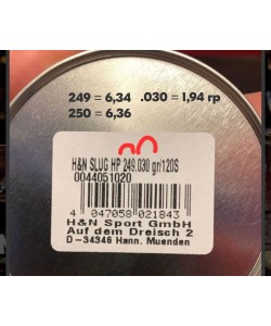 Пули полнотелые H&N Slug HP II 6,35 мм, 1,94 г (30 гран) 120 штук
