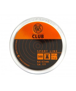 Пули для пневматики RWS Club 4,5 мм, 0,45 г (500 штук)
