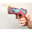 Резинкострел ARMA макет пистолета Glock из игры CS:GO в скине «Дух воды» - фото № 4