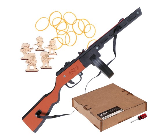 Резинкострел ARMA макет автомата ППШ-41, окрашенный
