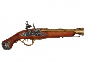 Макет пистолет кремневый, латунь (Англия, XVIII век) DE-1219-L