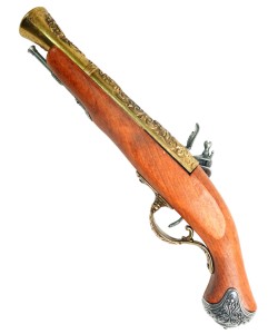 Макет пистолет кремневый, латунь (Англия, XVIII век) DE-1219-L