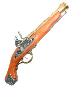Макет пистолет кремневый, латунь (Англия, XVIII век) DE-1219-L