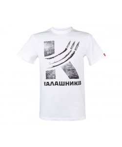 Футболка белая Kalashnikov «Пули», 100% хлопок